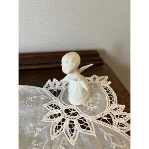 Vintage White Kissing Angel